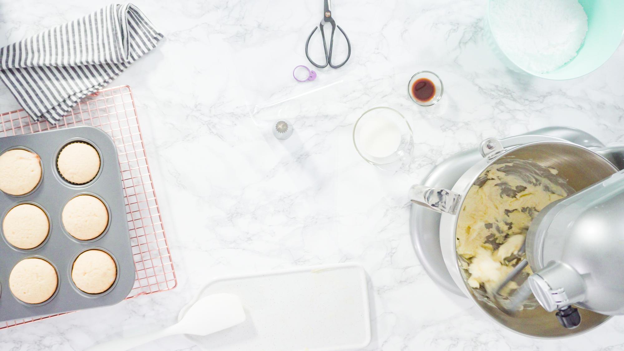 Table with cooking tools for classes